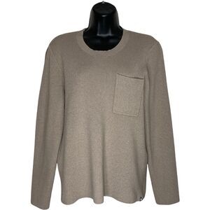 Figs Scrubs Sweater Womens L Ribbed Loungewear Front Pocket Stretch Knit Nursing